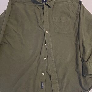 Sz 2XL Ivy Crew Men's Button Up Shirt. Wrinkle Resistant Long Sleeve Preowned